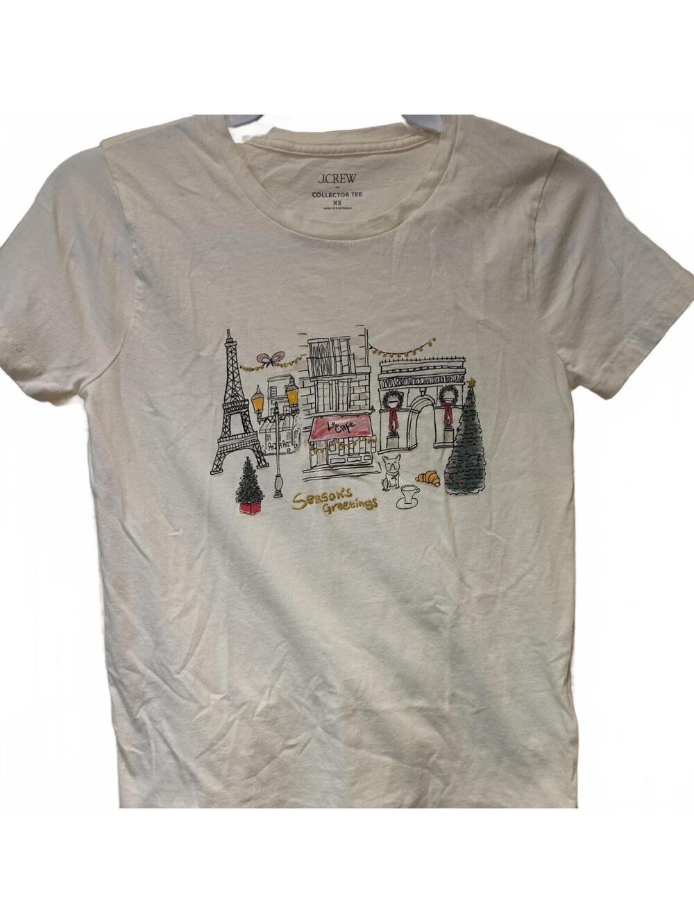 J. Crew Collector Tee Holiday in Paris graphic  Size X Small